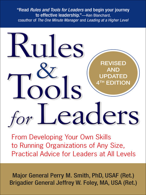 Title details for Rules and Tools for Leaders by Perry M. Smith - Available